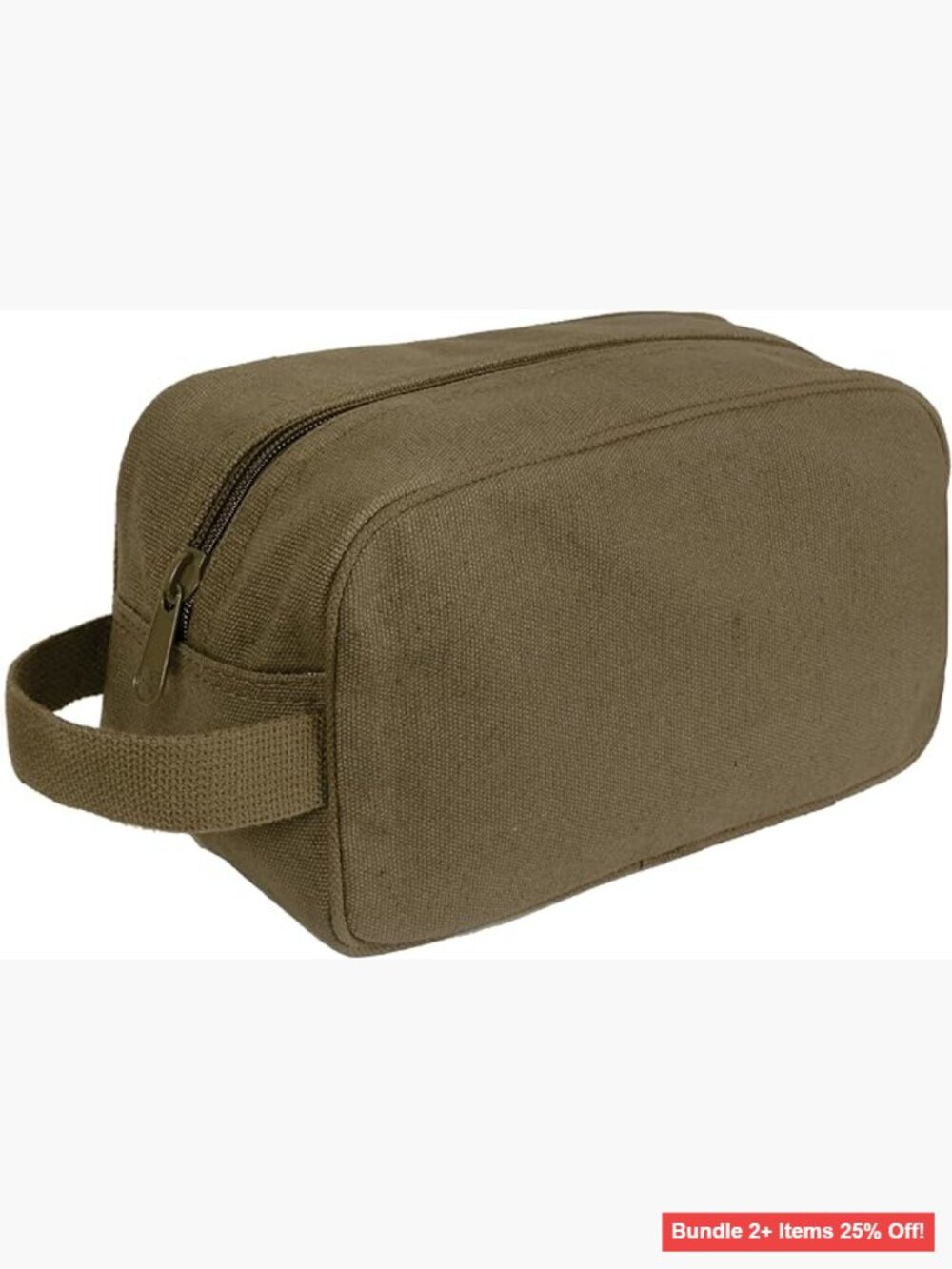 Canvas Travel Toiletry Bag Dopp Kit Military Style 10x5x5
